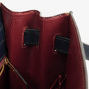 Hermès Kelly 32 Sellier Rouge H, Bleu Marine and Vert Fonce Box Calf Tricolor With Gold Hardware