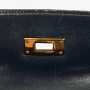 Hermès Kelly 32 Sellier Rouge H, Bleu Marine and Vert Fonce Box Calf Tricolor With Gold Hardware
