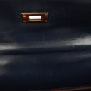 Hermès Kelly 32 Sellier Rouge H, Bleu Marine and Vert Fonce Box Calf Tricolor With Gold Hardware