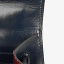 Hermès Kelly 32 Sellier Rouge H, Bleu Marine and Vert Fonce Box Calf Tricolor With Gold Hardware