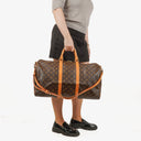 Sac de Voyage Louis Vuitton Keepall 50 Bandoulière en Toile Monogramme