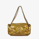 Chanel Accordion Patent Leather CC Flap Bag