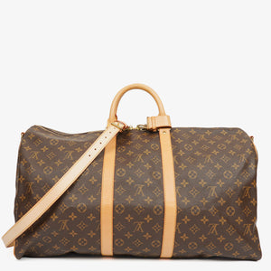 Louis Vuitton Keepall 55 Bandoulière Monogram Canvas Travel Bag