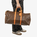 Louis Vuitton Keepall 55 Bandoulière Monogram Canvas Travel Bag