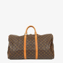 Bolso de viaje Louis Vuitton Keepall 55 Bandoulière de lona con monograma