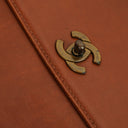 Chanel Brown Grained Calfskin Flap Shoulder Bag Aged Gold- Toned Hardware, 1996-1997