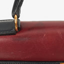 Hermès Kelly 32 Sellier Rouge H, Bleu Marine and Vert Fonce Box Calf Tricolor With Gold Hardware