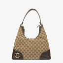 Gucci Lovely Medium Beige/Ebony GG Canvas Hobo Bag