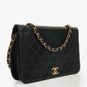 Chanel Classic Full Flap Bag Black Quilted Leather 24K Gold-Plated Hardware