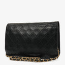 Chanel Classic Full Flap Bag Black Quilted Leather 24K Gold-Plated Hardware