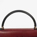Hermès Kelly 32 Sellier Rouge H, Bleu Marine and Vert Fonce Box Calf Tricolor With Gold Hardware