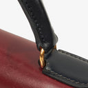 Hermès Kelly 32 Sellier Rouge H, Bleu Marine and Vert Fonce Box Calf Tricolor With Gold Hardware