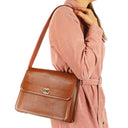 Chanel Brown Grained Calfskin Flap Shoulder Bag Aged Gold- Toned Hardware, 1996-1997