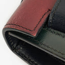 Hermès Kelly 32 Sellier Rouge H, Bleu Marine and Vert Fonce Box Calf Tricolor With Gold Hardware