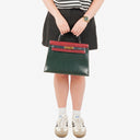 Hermès Kelly 32 Sellier Rouge H, Bleu Marine and Vert Fonce Box Calf Tricolor With Gold Hardware