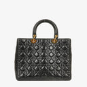 Dior Lady Dior Vintage Large Black Cannage Lambskin Handbag
