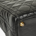 Dior Lady Dior Vintage Large Black Cannage Lambskin Handbag