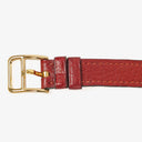 Hermes Kelly Burgundy Leather Gold Plated Watch
