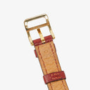 Hermes Kelly Burgundy Leather Gold Plated Watch