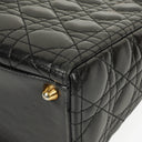Dior Lady Dior Vintage Large Black Cannage Lambskin Handbag
