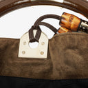 Gucci Brown Patent Leather Indy Top Handle Bag