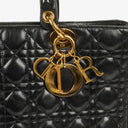 Dior Lady Dior Vintage Large Black Cannage Lambskin Handbag