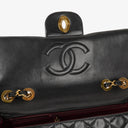 Chanel Maxi CC Classic Single Flap Maxi Logo Bag Black Quilted Lambskin 24K Gold-Plated Hardware