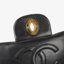 Chanel Maxi CC Classic Single Flap Maxi Logo Bag Black Quilted Lambskin 24K Gold-Plated Hardware