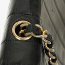 Chanel Half-Moon In Black Quilted Lambskin With 24K Gold-Plated Hardware