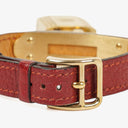 Hermes Kelly Burgundy Leather Gold Plated Watch