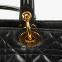 Dior Lady Dior Vintage Large Black Cannage Lambskin Handbag
