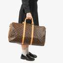 Louis Vuitton Keepall 55 Bandoulière Monogram Canvas Travel Bag