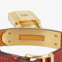 Hermes Kelly Burgundy Leather Gold Plated Watch