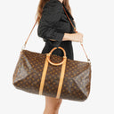 Louis Vuitton Keepall 55 Bandoulière Monogram Canvas Travel Bag
