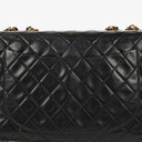 Chanel Maxi CC Classic Single Flap Maxi Logo Bag Black Quilted Lambskin 24K Gold-Plated Hardware