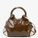 Gucci Brown Patent Leather Indy Top Handle Bag