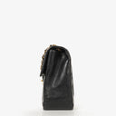 Chanel Maxi CC Classic Single Flap Maxi Logo Bag Black Quilted Lambskin 24K Gold-Plated Hardware