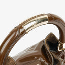 Gucci Brown Patent Leather Indy Top Handle Bag