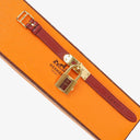 Hermes Kelly Burgundy Leather Gold Plated Watch