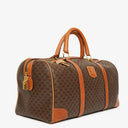 Celine Vintage Macadam Triomphe Brown Travel Bag