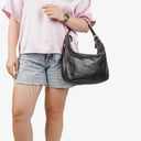 Gucci Charmy Black Leather Hobo Bag