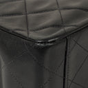 Chanel Maxi CC Classic Single Flap Maxi Logo Bag Black Quilted Lambskin 24K Gold-Plated Hardware