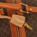 Celine Vintage Macadam Triomphe Brown Travel Bag