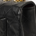 Chanel Maxi CC Classic Single Flap Maxi Logo Bag Black Quilted Lambskin 24K Gold-Plated Hardware