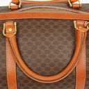 Celine Vintage Macadam Triomphe Brown Travel Bag