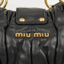 Miu Miu Matelasse Black Leather Shoulder Bag