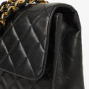 Chanel Maxi CC Classic Single Flap Maxi Logo Bag Black Quilted Lambskin 24K Gold-Plated Hardware