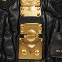 Miu Miu Matelasse Black Leather Shoulder Bag