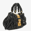 Miu Miu Matelasse Black Leather Shoulder Bag