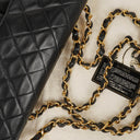 Chanel Maxi CC Classic Single Flap Maxi Logo Bag Black Quilted Lambskin 24K Gold-Plated Hardware